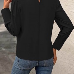 Kadın Uzun Kollu Balıkçı Yaka önden Dikişli Dokuma Bluz , 27781 Kadın Uzun Kollu Balıkçı Yaka önden Dikişli Dokuma Bluz , 27781