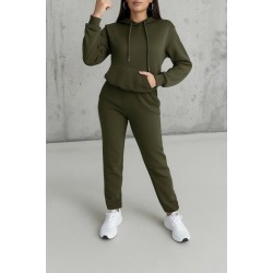 Kadın Uzun Kollu Kapşonlu Bağcıklı üç Iplik Bluz Ve Pantolon Ikili Takım , 27814 Kadın Uzun Kollu Kapşonlu Bağcıklı üç Iplik Bluz Ve Pantolon Ikili Takım , 27814