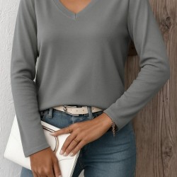 Kadın Uzun Kollu V Yaka Triko Bluz, 27838 Kadın Uzun Kollu V Yaka Triko Bluz, 27838