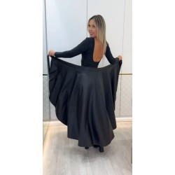 Kadın Belden Kuşaklı Uzun Deri Etek, 27858 Kadın Belden Kuşaklı Uzun Deri Etek, 27858