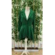 Kadın Uzun Kollu Yakalı önden Düğmeli Uzun Atlas Blazer Ceket, 27885 Kadın Uzun Kollu Yakalı önden Düğmeli Uzun Atlas Blazer Ceket, 27885