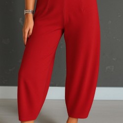 Kadın Yüksek Bel Krep Pantolon , 27957 Kadın Yüksek Bel Krep Pantolon , 27957