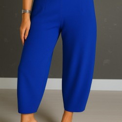 Kadın Yüksek Bel Krep Pantolon , 27956