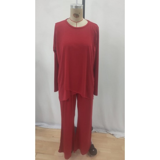 Kadın Uzun Kollu Asimetrik Detaylı Salaş Sandy Bluz Ve Pantolon Ikili Takım , 27982 Kadın Uzun Kollu Asimetrik Detaylı Salaş Sandy Bluz Ve Pantolon Ikili Takım , 27982