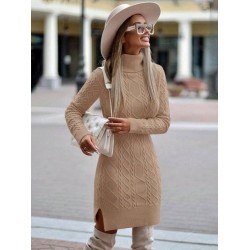 Loren Yünlü Motifli Midi Boy Triko Elbise, 10958 Loren Yünlü Motifli Midi Boy Triko Elbise, 10958