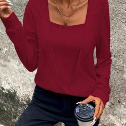 Kadın Uzun Kollu Kruvaze Yaka Kol Ve Etek Ucu Manşet Detay Yumoş Bluz, 28020 Kadın Uzun Kollu Kruvaze Yaka Kol Ve Etek Ucu Manşet Detay Yumoş Bluz, 28020