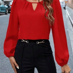 Kadın Uzun Kollu Damla Detaylı Ithal Krep Bluz , 28040 Kadın Uzun Kollu Damla Detaylı Ithal Krep Bluz , 28040