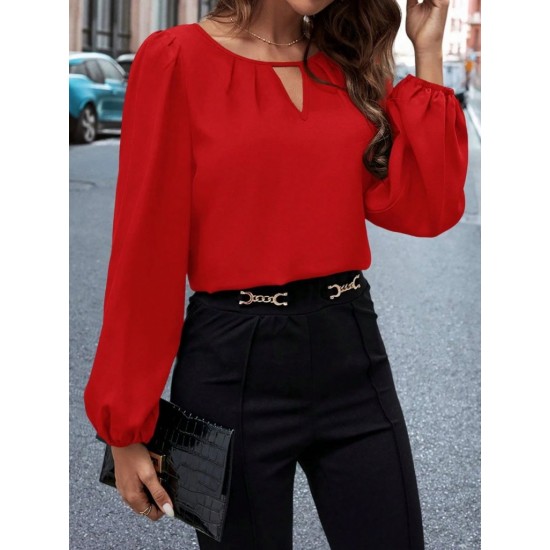 Kadın Uzun Kollu Damla Detaylı Ithal Krep Bluz , 28040 Kadın Uzun Kollu Damla Detaylı Ithal Krep Bluz , 28040