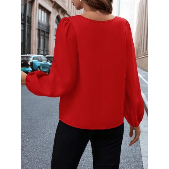 Kadın Uzun Kollu Damla Detaylı Ithal Krep Bluz , 28040 Kadın Uzun Kollu Damla Detaylı Ithal Krep Bluz , 28040