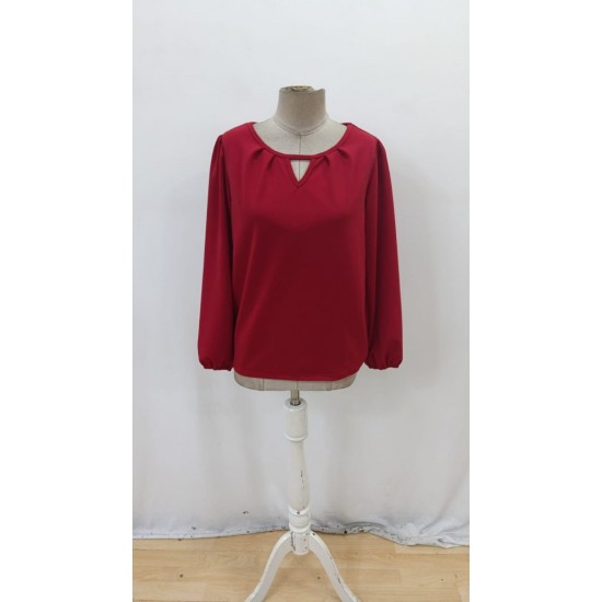 Kadın Uzun Kollu Damla Detaylı Ithal Krep Bluz , 28040 Kadın Uzun Kollu Damla Detaylı Ithal Krep Bluz , 28040