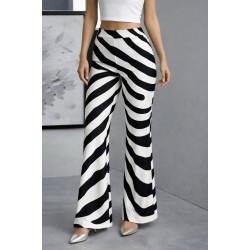 Kadın Yüksek Bel Zebra Desenli Dalgıç Tayt, 28145