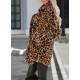 Kadın Uzun Kollu Yakalı Cepli Kısa Peluş Leopar Kaban, 28227 Kadın Uzun Kollu Yakalı Cepli Kısa Peluş Leopar Kaban, 28227