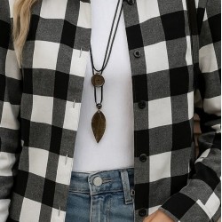 Kadın Uzun Kollu Ekoseli önden Düğmeli Dokuma Uzun Gömlek, 28246 Kadın Uzun Kollu Ekoseli önden Düğmeli Dokuma Uzun Gömlek, 28246