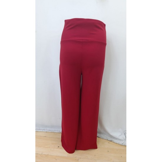 Kadın Yüksek Bel Düğmeli Geniş Paçalı Ithal Krep Pantolon , 28254 Kadın Yüksek Bel Düğmeli Geniş Paçalı Ithal Krep Pantolon , 28254