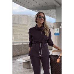 Kadın Uzun Kollu Balıkçı Yaka Belden Lastikli Modal Bluz Ve Pantolon Ikili Takım , 28279 Kadın Uzun Kollu Balıkçı Yaka Belden Lastikli Modal Bluz Ve Pantolon Ikili Takım , 28279