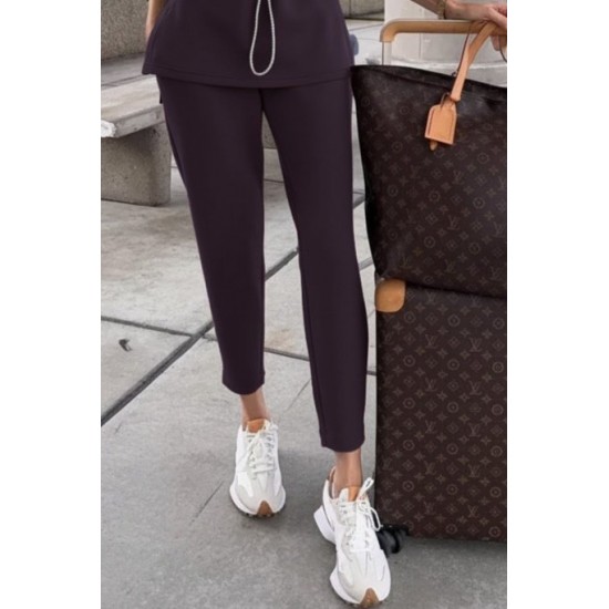 Kadın Uzun Kollu Balıkçı Yaka Belden Lastikli Modal Bluz Ve Pantolon Ikili Takım , 28279 Kadın Uzun Kollu Balıkçı Yaka Belden Lastikli Modal Bluz Ve Pantolon Ikili Takım , 28279