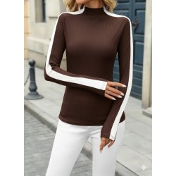 Kadın Uzun Kollu Balıkçı Yaka Kaşkorse Bluz , 28318