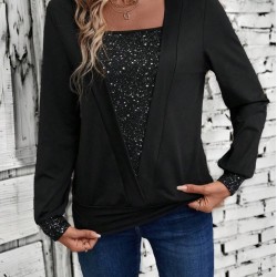 Kadın Uzun Kollu V Yakalı Içi Süprem Desenli Dışı Viskon Bluz , 28360 Kadın Uzun Kollu V Yakalı Içi Süprem Desenli Dışı Viskon Bluz , 28360