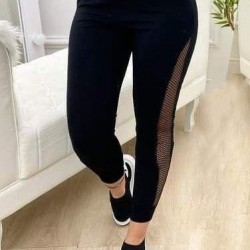 Kadın Yüksek Bel File Detaylı Dar Kesim Viskon Iki Iplik Pantolon, 28357 Kadın Yüksek Bel File Detaylı Dar Kesim Viskon Iki Iplik Pantolon, 28357