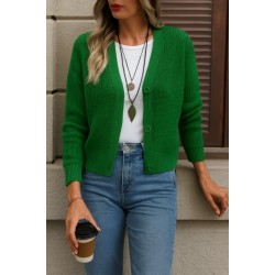 Kadın Uzun Kollu Düğme Detay Triko Hırka, 28351