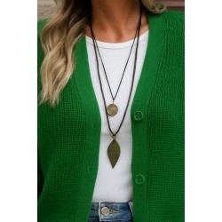 Kadın Uzun Kollu Düğme Detay Triko Hırka, 28351