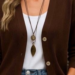 Kadın Uzun Kollu Düğme Detay Triko Hırka, 28350 Kadın Uzun Kollu Düğme Detay Triko Hırka, 28350