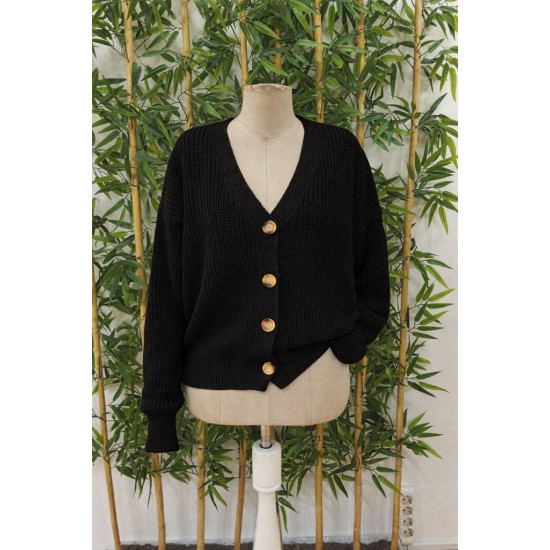 Düğme Detay Triko Bluz , 28347