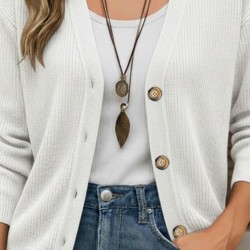 Düğme Detay Triko Bluz, 28346 Düğme Detay Triko Bluz, 28346