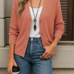 Kadın Uzun Kollu Düğme Detay Triko Bluz, 28341 Kadın Uzun Kollu Düğme Detay Triko Bluz, 28341