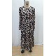Uzun Kollu Bisiklet Yaka Leopar Desenli Midi Süprem Elbise, 28383 Uzun Kollu Bisiklet Yaka Leopar Desenli Midi Süprem Elbise, 28383