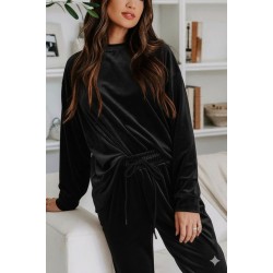 Kadın Uzun Kollu Yuvarlak Yakalı Kadife Bluz Ve Pantolon Takım , 28380 Kadın Uzun Kollu Yuvarlak Yakalı Kadife Bluz Ve Pantolon Takım , 28380