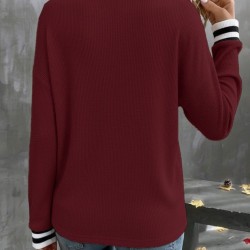 Kadın Uzun Kollu V Yakalı Waffle Bluz , 28390 Kadın Uzun Kollu V Yakalı Waffle Bluz , 28390