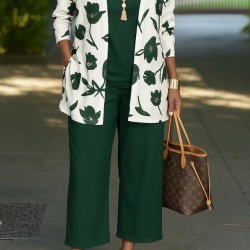 Kadın Uzun Kollu önü Açık Modal Ceket Kolsuz Viskon Iki Iplik Bluz Ve Pantolon üçlü Takım, 28428 Kadın Uzun Kollu önü Açık Modal Ceket Kolsuz Viskon Iki Iplik Bluz Ve Pantolon üçlü Takım, 28428