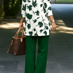 Kadın Uzun Kollu önü Açık Modal Ceket Kolsuz Viskon Iki Iplik Bluz Ve Pantolon üçlü Takım, 28428 Kadın Uzun Kollu önü Açık Modal Ceket Kolsuz Viskon Iki Iplik Bluz Ve Pantolon üçlü Takım, 28428