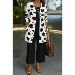 Kadın Uzun Kollu önü Açık Modal Ceket Kolsuz Viskon Iki Iplik Bluz Ve Pantolon üçlü Takım , 28427 Kadın Uzun Kollu önü Açık Modal Ceket Kolsuz Viskon Iki Iplik Bluz Ve Pantolon üçlü Takım , 28427