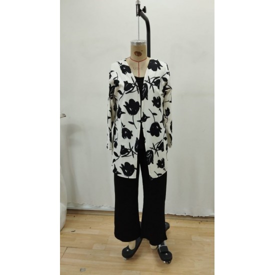 Kadın Uzun Kollu önü Açık Modal Ceket Kolsuz Viskon Iki Iplik Bluz Ve Pantolon üçlü Takım , 28427 Kadın Uzun Kollu önü Açık Modal Ceket Kolsuz Viskon Iki Iplik Bluz Ve Pantolon üçlü Takım , 28427