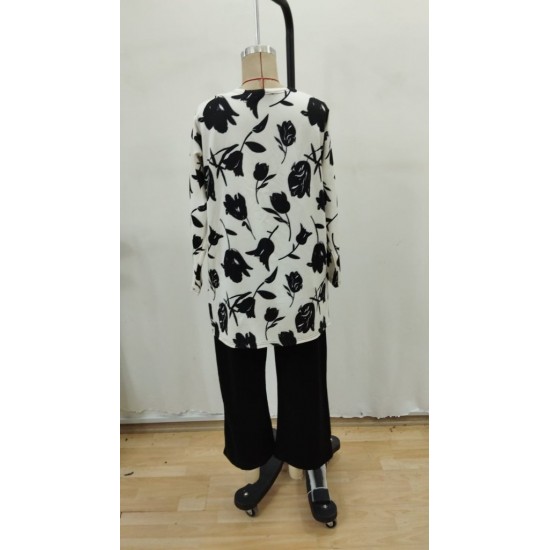 Kadın Uzun Kollu önü Açık Modal Ceket Kolsuz Viskon Iki Iplik Bluz Ve Pantolon üçlü Takım , 28427 Kadın Uzun Kollu önü Açık Modal Ceket Kolsuz Viskon Iki Iplik Bluz Ve Pantolon üçlü Takım , 28427