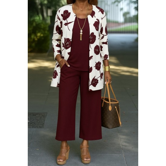 Kadın Uzun Kollu önü Açık Modal Ceket Kolsuz Viskon Iki Iplik Bluz Ve Pantolon üçlü Takım , 28426 Kadın Uzun Kollu önü Açık Modal Ceket Kolsuz Viskon Iki Iplik Bluz Ve Pantolon üçlü Takım , 28426