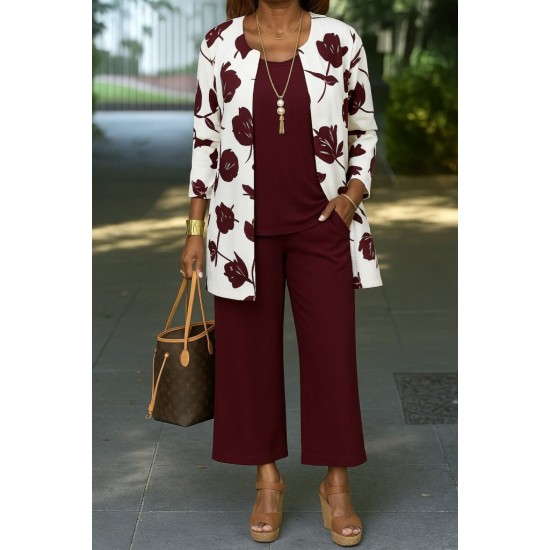 Kadın Uzun Kollu önü Açık Modal Ceket Kolsuz Viskon Iki Iplik Bluz Ve Pantolon üçlü Takım , 28426 Kadın Uzun Kollu önü Açık Modal Ceket Kolsuz Viskon Iki Iplik Bluz Ve Pantolon üçlü Takım , 28426