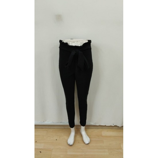 Kadın Yüksek Bel Beli Fırfırlı önden Bağlamalı Ithal Krep Pantolon , 28443 Kadın Yüksek Bel Beli Fırfırlı önden Bağlamalı Ithal Krep Pantolon , 28443