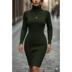 Kadın Uzun Kollu Balıkçı Yaka Kısa Triko Elbise , 28460 Kadın Uzun Kollu Balıkçı Yaka Kısa Triko Elbise , 28460