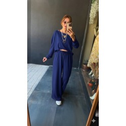 Kadın Uzun Kollu Tek Omuzdan Açık Viskon Iki Iplik Bluz Ve Pantolon Ikili Takım, 28465 Kadın Uzun Kollu Tek Omuzdan Açık Viskon Iki Iplik Bluz Ve Pantolon Ikili Takım, 28465