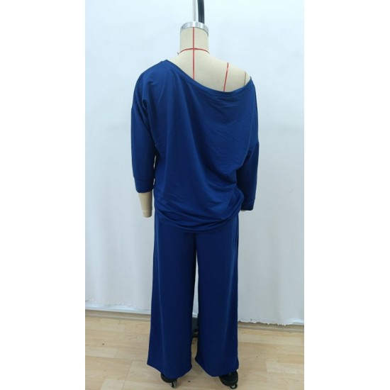 Kadın Uzun Kollu Tek Omuzdan Açık Viskon Iki Iplik Bluz Ve Pantolon Ikili Takım, 28465 Kadın Uzun Kollu Tek Omuzdan Açık Viskon Iki Iplik Bluz Ve Pantolon Ikili Takım, 28465