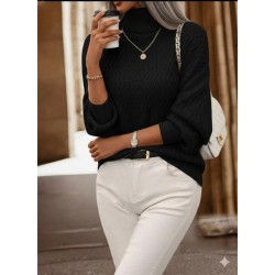 Kadın Uzun Kollu Balıkçı Yaka Triko Bluz , 28487