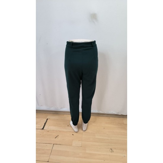 Kadın Yüksek Bel Cepli Paçası Lastikli Ithal Krep Pantolon , 28539 Kadın Yüksek Bel Cepli Paçası Lastikli Ithal Krep Pantolon , 28539