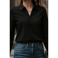 Kadın Uzun Kollu Yakalı Trikoton Gömlek, 28579 Kadın Uzun Kollu Yakalı Trikoton Gömlek, 28579