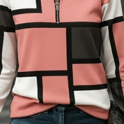 Kadın Uzun Kollu Yakadan Fermuarlı Desenli şardonlu Dalgıç Bluz , 28576 Kadın Uzun Kollu Yakadan Fermuarlı Desenli şardonlu Dalgıç Bluz , 28576