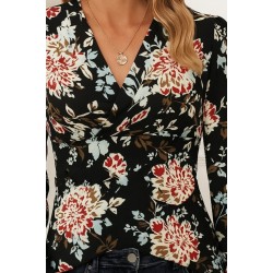 Kadın Uzun Kollu Kruvaze Yakalı Kelebek Desenli şardonlu Dalgıç Bluz, 28566 Kadın Uzun Kollu Kruvaze Yakalı Kelebek Desenli şardonlu Dalgıç Bluz, 28566