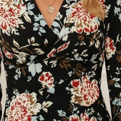 Kadın Uzun Kollu Kruvaze Yakalı Kelebek Desenli şardonlu Dalgıç Bluz, 28566 Kadın Uzun Kollu Kruvaze Yakalı Kelebek Desenli şardonlu Dalgıç Bluz, 28566