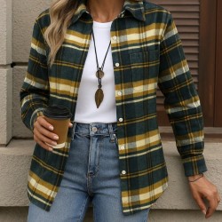 Kadın Uzun Kollu Kare Desenli önden Düğmeli Dokuma Gömlek, 28563 Kadın Uzun Kollu Kare Desenli önden Düğmeli Dokuma Gömlek, 28563